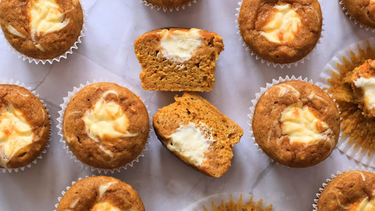pumpkin spice sourdough muffins