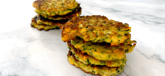 zucchini fritters with sourdough discard