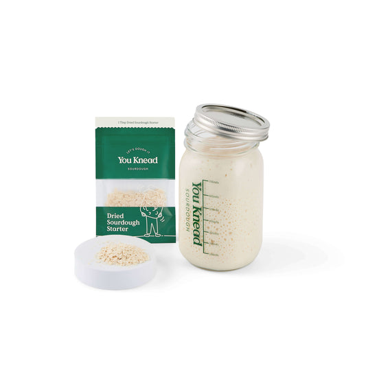 Sourdough Starter Jar & Dried Flakes Bundle